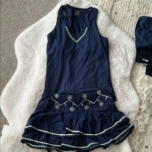 Lucky in Love Navy and Green Skirt set